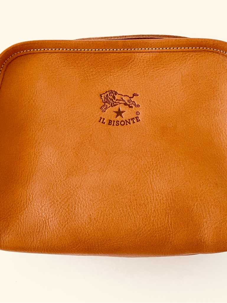 Il Bisonte Italian Leather Crossbody Bag In Caramel Tan Color — image 8 of 8